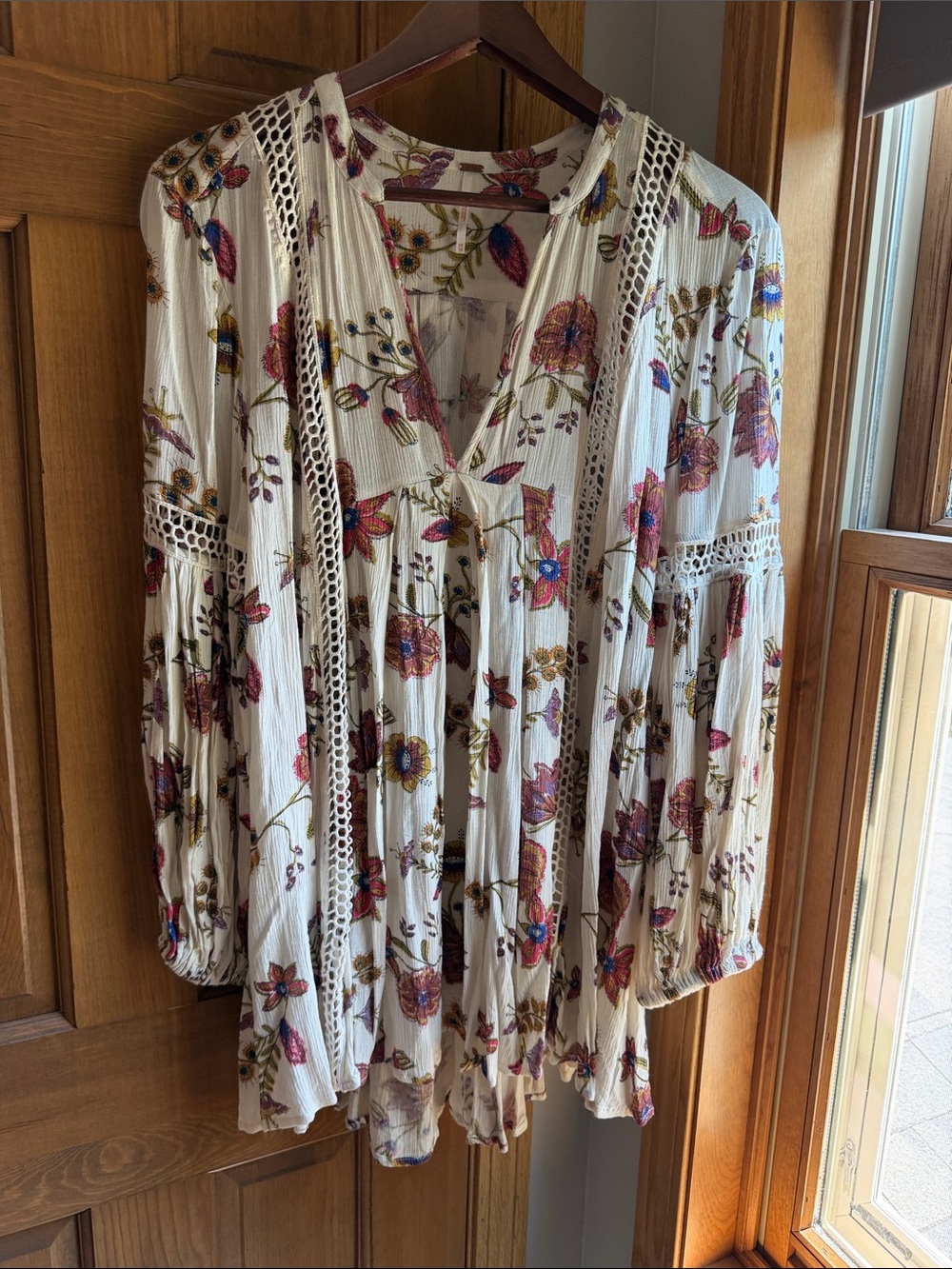 Free People Just the Two of Us Floral Boho Tunic Sz Extra Small